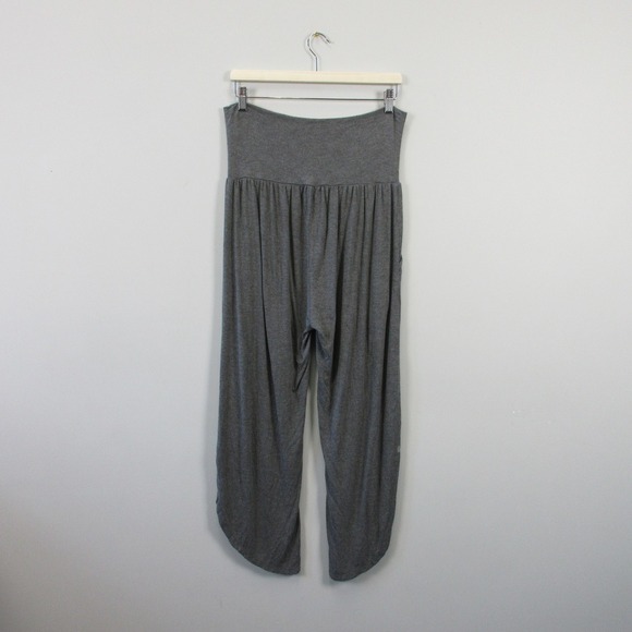 Slightly Buddha Harem Pants Women L Gray Bamboo Blend Lounge Casual Comfy 342 - Picture 2 of 12
